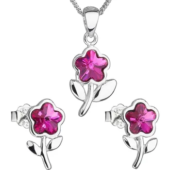 Souprava šperků Evolution Group souprava Swarovski elements 39172.3 fuchsia