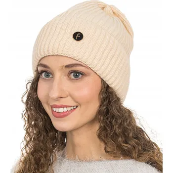Čepice Zlatá Čepice čepice zimní beanie bílá univerzální velikost