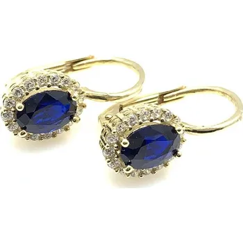 Náušnice Diante Zlaté náušnice s modrým kamenem 59642639