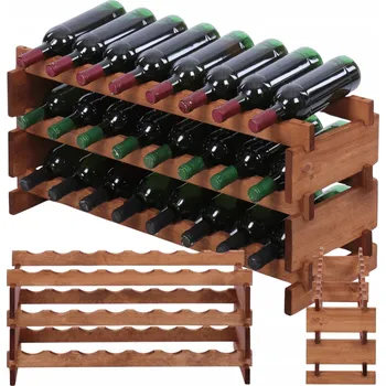Stojan na víno Stojan na víno modulární regál na lahve 3x8 lahví - PRO VŠECHNY TYPY LAHVÍ