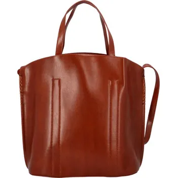 Kabelka Prostorná pevná kabelka Lux, hnědá