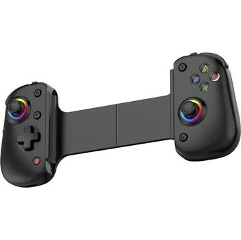 Tablet Techsuit - Bezdrátový ovladač (BSP-D8 Pro) - pro telefony, tablety (Android, iOS, PS4), Bluetooth, RGB světla, 400mAh - černý