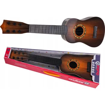 Hudební nástroj pro děti Velká KYTARA PRO DĚTI klasická verze + KOVOVÉ STRUNY hračka hudební