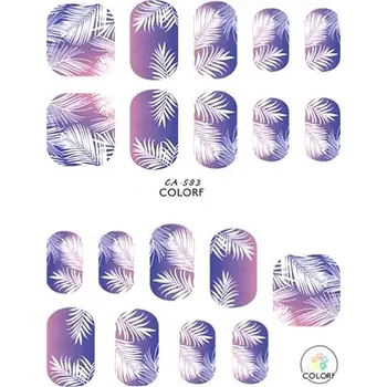 Přípravek na nehty Zdobení č.007 - Bílé palmové listy