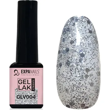 Lak na nehty UV/LED Gel lak - GLV004 třpyt - 5 ml