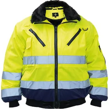 Korntex Oslo Pilotní reflexní bunda 4 v 1 KX809S Signal Yellow-Navy XL