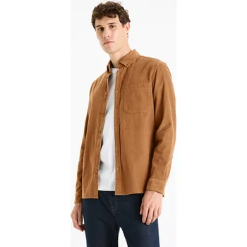 Pánská košile Celio pánská košile ležérní s dlouhým rukávem regular střih bavlna velikost S