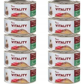 Krmivo pro kočku Akinu VITALITY Tuňák & síh konzerva pro kočky 10 x 70 g