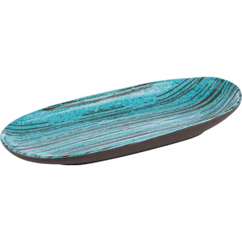 Talíř APS Melaminový talíř 280x135x40 mm, modrý, hnědý | APS, Cancun