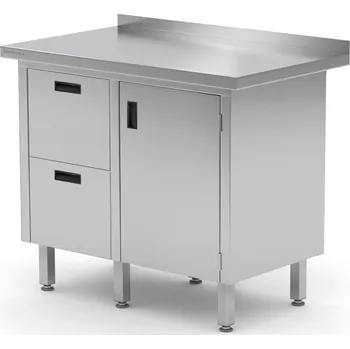 Jídelní stůl TECHNICA Nástěnný stůl se dvěma zásuvkami vlevo a skříňkou s křídlovými dveřmi 830x700x850 mm | TECHNICA, 136L8370