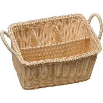 Příborník do zásuvky APS Obdélníkový koš na příbory 260x180x150 mm, béžový | APS, Economic