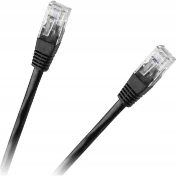 Síťový kabel Patchcord Lechpol U/UTP 5e RJ45 / RJ45 1,5 m černý