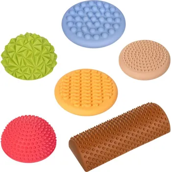 Dřevěná hračka Tullo - Senzorická dráha pastel 6 ks