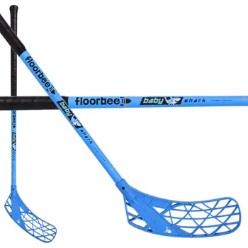 Florbalová hůl FLOORBEE Baby Shark 36 Florbalová hůl modrá, Levá (levá ruka dole), 65cm (=75cm)