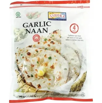 Hotové jídlo Česnekové naan chleby 340g ASHOKA