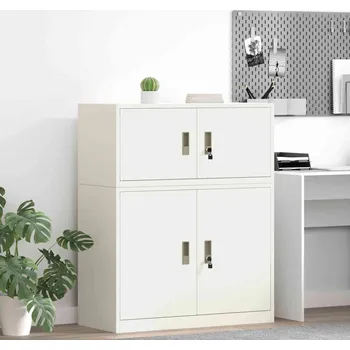 Zásuvkový kontejner vidaXL Úložná skříňka Bílý 90 x 40 x 40 cm Ocel [891633]