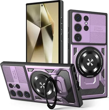 Pouzdro na mobilní telefon Techsuit - RuggedCam - Samsung Galaxy S24 Ultra - fialová