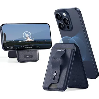 ESR - Stolní držák HaloLock Findmy Wallet - stojánek na peněženku z umělé kůže - modrý titan