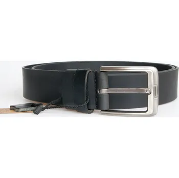 Opasek Pásek černý kožený pásek 125 cm klasická spona