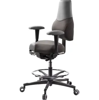 Jídelní židle Standi Univerzální zdravotní židle - Standi HX51-CX18 Coal , S PODRUČKAMI , Zvýšená výška sedu 57-77cm