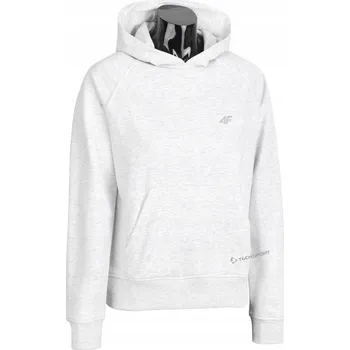 Dámská mikina 4F ZATEPLENÁ DÁMSKÁ BAVLNĚNÁ MIKINA KLOKANKA S KAPUCÍ / vel XL