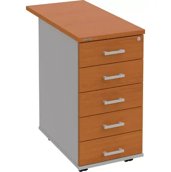 Zásuvkový kontejner Kancelářský kontejner K 35 C N 80 - TŘEŠEŇ , ŠEDÁ