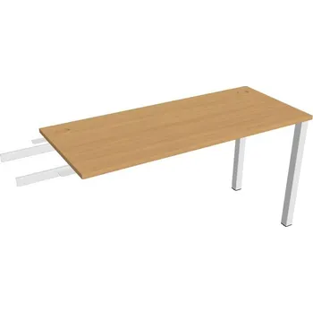 Psací stůl Stůl pracovní úzký UE 1400 RU řetězící do úhlu - BUK , BÍLÁ