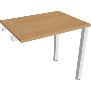 Psací stůl Stůl pracovní úzký UE 800 R řetězící rovné - DUB , BÍLÁ