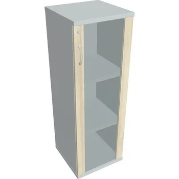 Policová skříň Skříň dveřová SZ 3 40 02 P (pravá) Zámek jednoduchý - AKÁT , ŠEDÁ