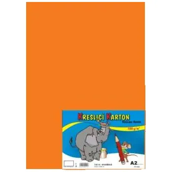Výtvarný papír Kreslicí karton A2 - 180g/m2, 1 ks, oranžový