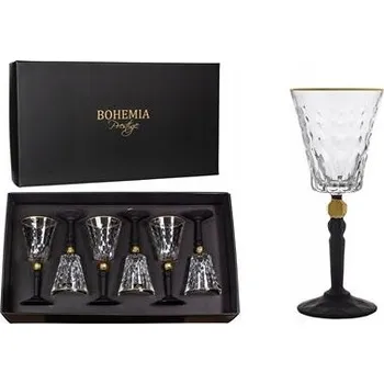Sklenice Skleničky na bílé víno, skleničky na červené víno Bohemia bezbarvé, černé, žluté 2 60 Ml 6 ks