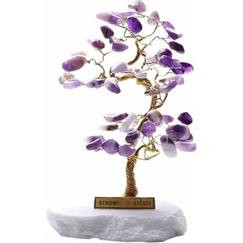 Stromeček štěstí ametyst B0 cca 14 cm