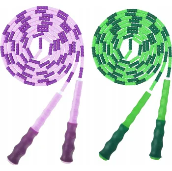 Švihadlo MOKO Nastavitelná Dětská Švihadlo 2 Kusy Zelené Fialové