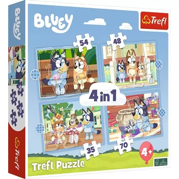 Puzzle Puzzle Bluey a přátelé 4v1