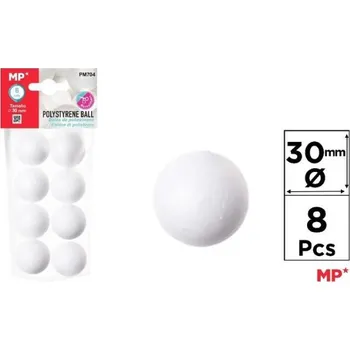 Vánoce Polystyrénové koule 3 cm 8 ks