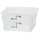 Transparentní polypropylenová nádoba na potraviny CamSquare, Cambro, 1,9 l, 1,9L, Průhledná, 185x185x(H)100mm
