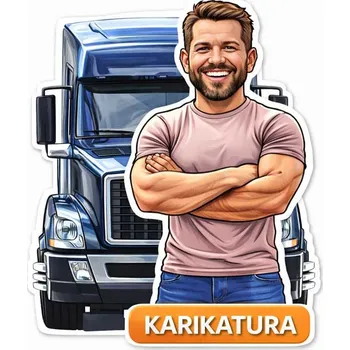 Žertovný předmět Kamioňáci - A6 ( 10x8 cm) / samolepka klasik