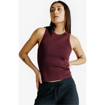 DECATHLON Dámské vroubkované tílko Elementals L FIALOVÁ