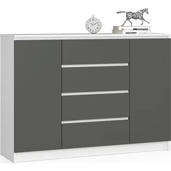 Ložnice Akord Keanu IV (bílá + šedá)