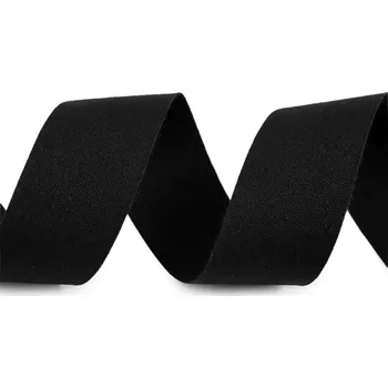 Stuha Bavlněná stuha / plátnovka šíře 30 mm Balení: 1 m, Varianta: 3 černá - 8596475621373