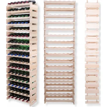 Stojan na víno Stojan na lahve modulární regál na víno 16x6 lahví VYSOKÝ BEZ NÁŘADÍ