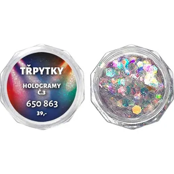 EXPA-nails Třpytky - Hologramy č.3 - Violet 2g