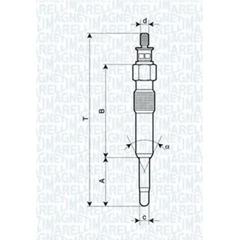 Zapalovací a žhavicí svíčka Žhavící svíčka MAGNETI MARELLI 062503901304