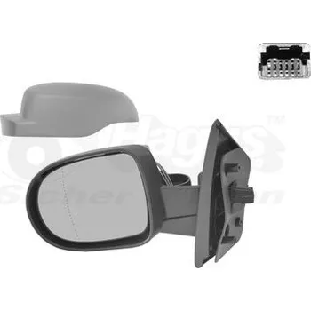 Auto zrcátko Vnější zpětné zrcátko VAN WEZEL 4372817