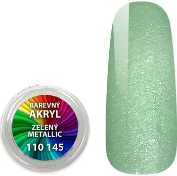 Umělé nehty EXPA-nails Akryl pudr metalický - Zelený metallic 4ml