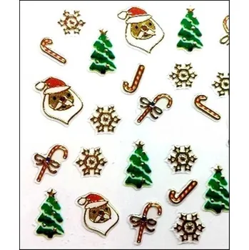 Zdobení - Vánoční - Stromek, Santa, Hůlka, Vločka