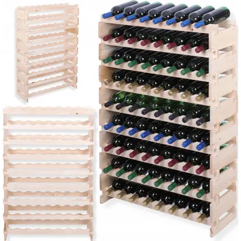 Stojan na víno Stojan na víno modulární regál na lahve 9x8 lahví - PRO VŠECHNY TYPY LAHVÍ