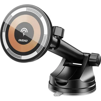 Telefonní příslušenství Dudao F12MAX+ držák na palubní desku / sklo / s bezdrátovým nabíjením Qi 15W / MagSafe
