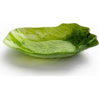 Obraz Mísa ARIA FRESH zelená 18x27 cm, tvar listu salátu