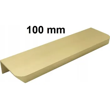 Nábytkové kování Nábytková úchytka nasazovací na hranu dvířek C12 R9 zlatá matná anoda L-100 mm